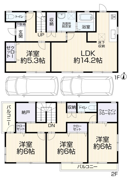 須磨区東白川台４丁目　中古戸建ての間取り