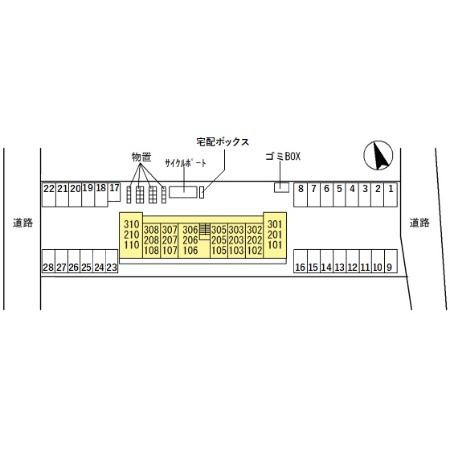 Ｃｏｃｏ上米島の区画図