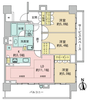 【間取り】 | パークホームズ御器所プレアージェ