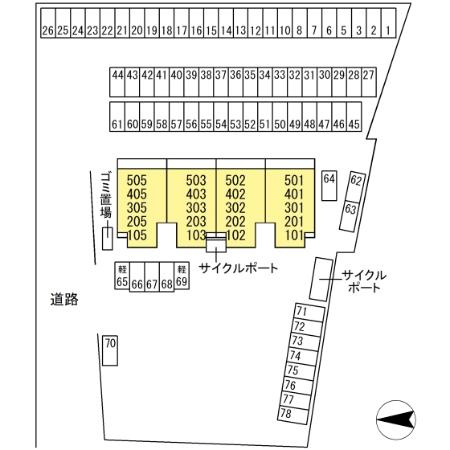 フジパレス米子の区画図