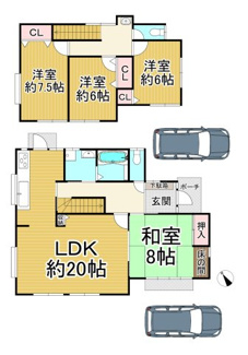 【間取り】 | 川西市美山台３丁目3の37　中古一戸建て