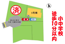 春日市弥生2丁目2期　5号棟の区画図