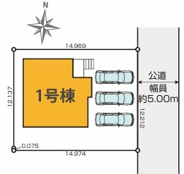 坂戸市柳町　新築分譲　東武東上線『北坂戸駅』徒歩22分　【千代田小学区】の区画図