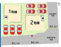 八幡西区浅川町1期1号棟の区画図