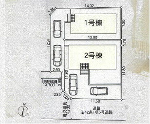 小田原市新谷第4　新築戸建　全2棟2号棟の区画図