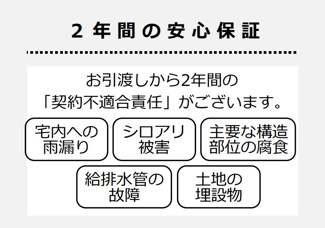 【その他】 | 【仲介手数料無料！！】府中市押立町4丁目　中古戸建て　4549万円 | 2年間の保証