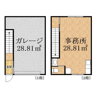 【間取り】 | 生実町貸事務所
