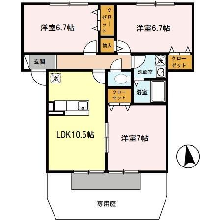 ソレイユ細江の間取り