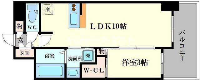 セレニテ桜川駅前プリエの間取り