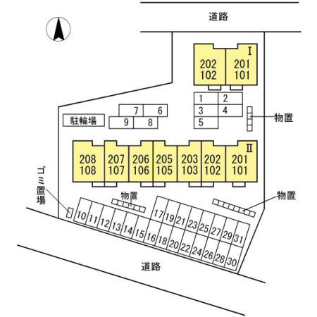 クレストラヴェール Ⅱの区画図