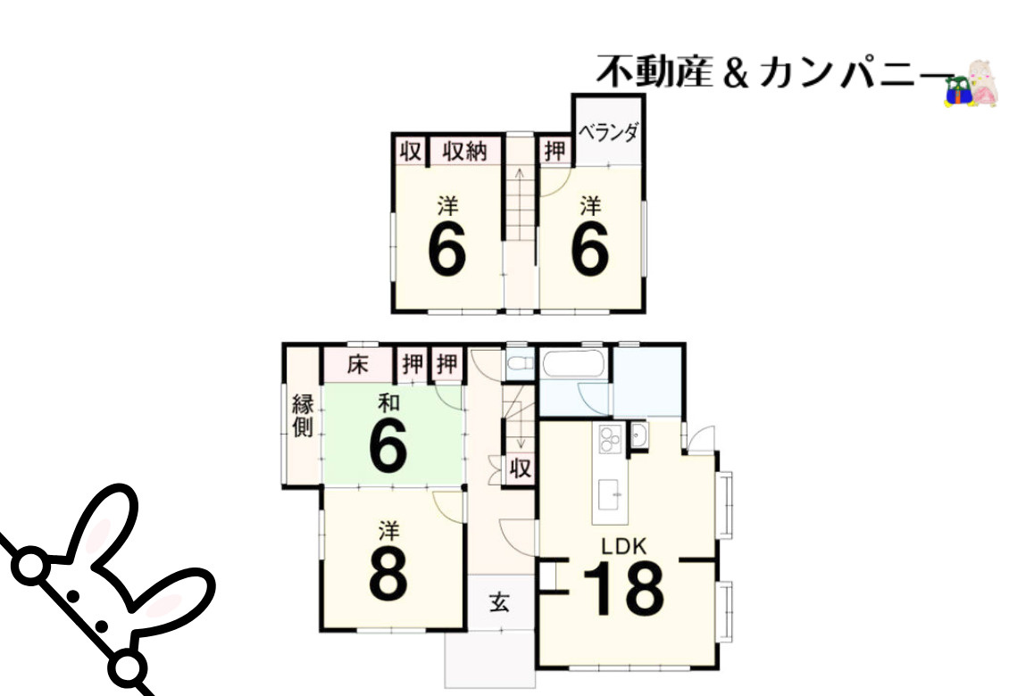 北条辻の中古のおうち　松山市北条辻中古戸建の間取り