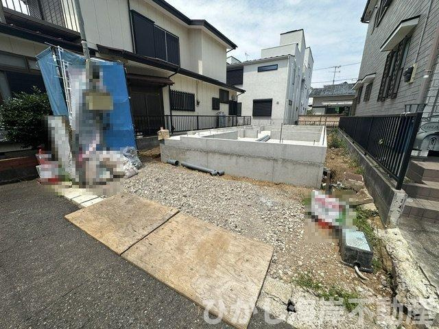 茅ヶ崎市南湖5丁目　新築戸建の外観|5月22日撮影　建築前　現地外観