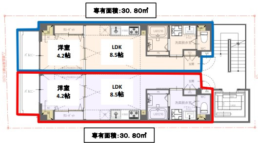 LuXe塚本の間取り