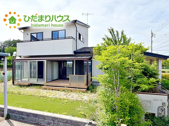 【外観】 | 石岡市山崎　中古戸建 | 141坪の広々とした敷地です！ガレージ付き。