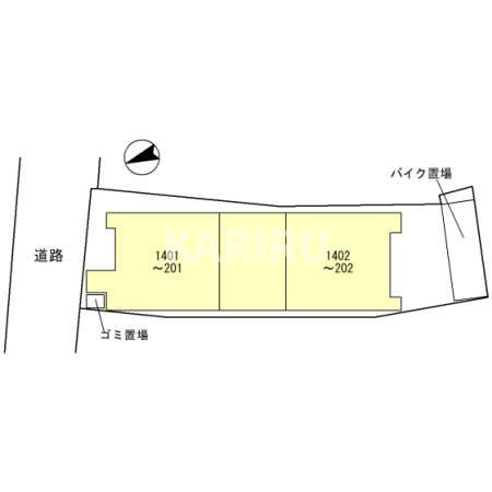 プレサンス四天王寺の区画図