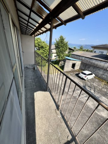 植田アパートのバルコニー