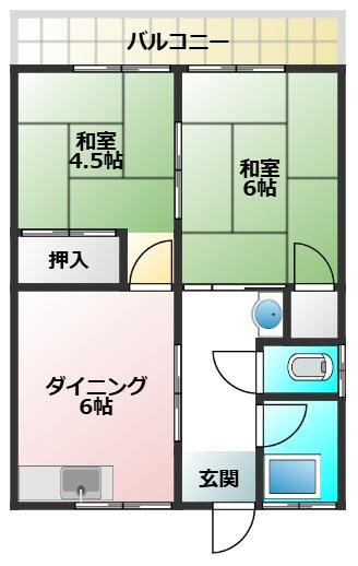 植田アパートの間取り