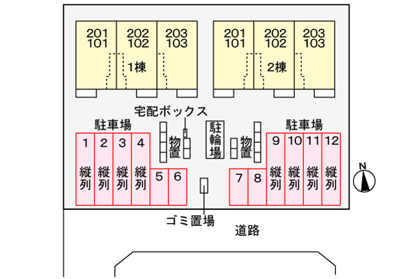 シーズンテラスⅡの駐車場|駐車場