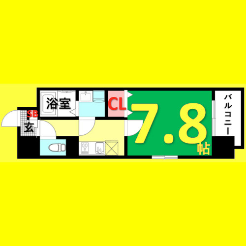 HF今池南レジデンスEAST　名古屋市賃貸　仲介手数料無料の間取り