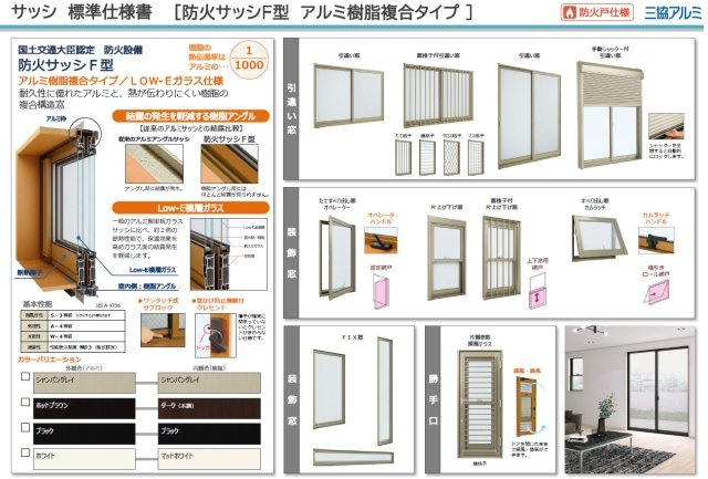 【構造・工法・仕様】 | 平野区長吉六反3丁目 | 【窓サッシ仕様書】
