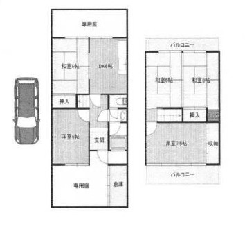 学園新田町貸テラスの間取り