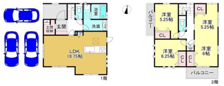 【間取り】 | 大津市雄琴5丁目11　新築戸建 | 1号棟