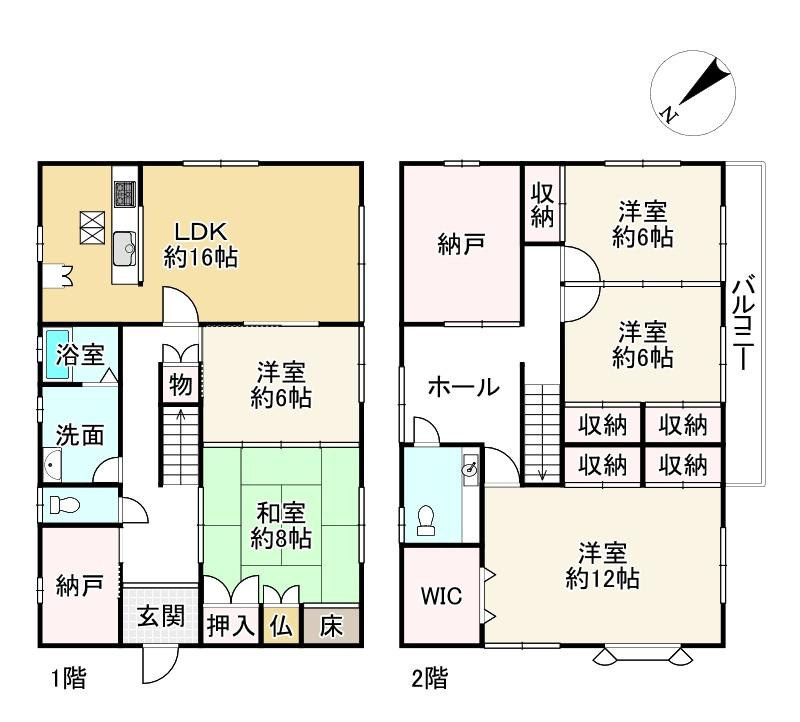 近江八幡市安土町桑実寺　中古戸建の間取り