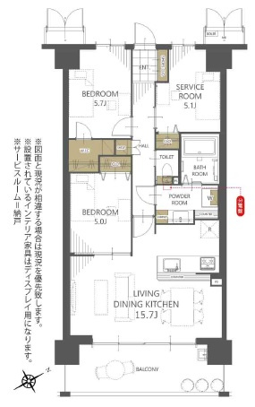 ポレスター原尾島ガーデンコートの間取り