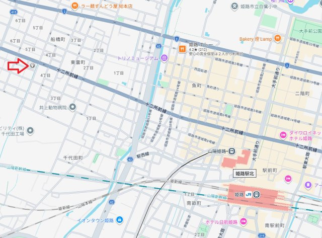 グローバル姫路土山　5階の地図