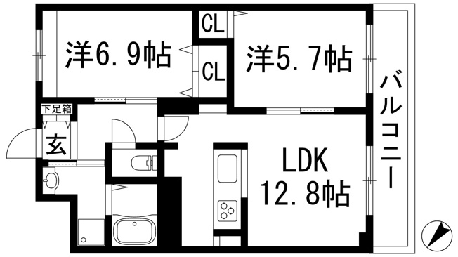 【間取り】 | Domingo甲東園