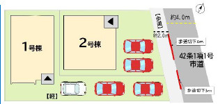 八幡西区本城1丁目2期2号棟の区画図