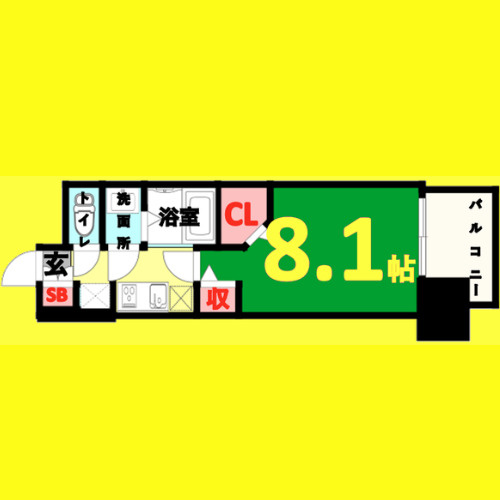 パルティール千種アネックス　名古屋市賃貸　仲介手数料無料の間取り