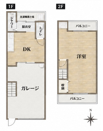 【間取り】 | 安田３丁目貸家（ガレージハウス）