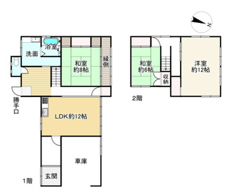 【間取り】 | 近江八幡市加茂町　中古戸建