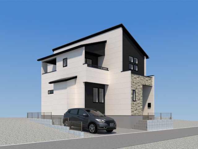 久留米市合川町の新築一戸建の外観パース|パース

