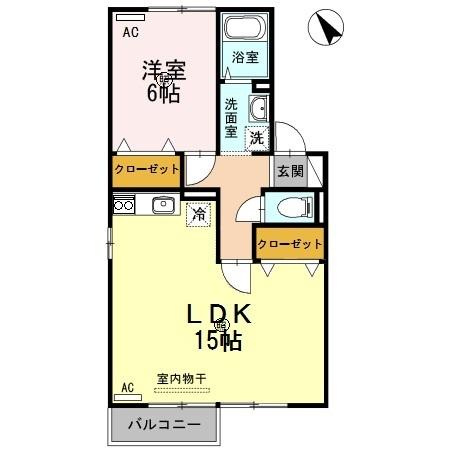 セジュールソシア B棟の間取り