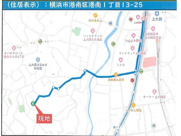 仲介手数料無料　横浜市港南区港南１丁目の地図