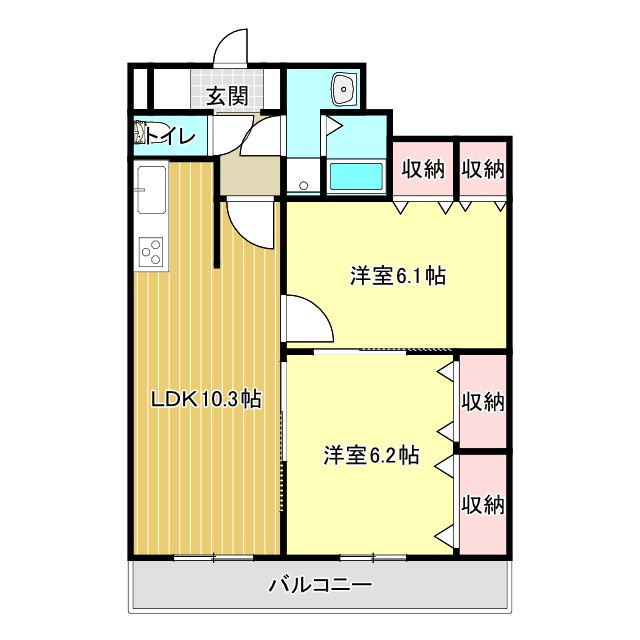 Y・フジ　ビル新白河の間取り