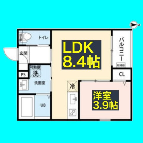 シャンブル高畑　(シャンブルタカバタ)の間取り
