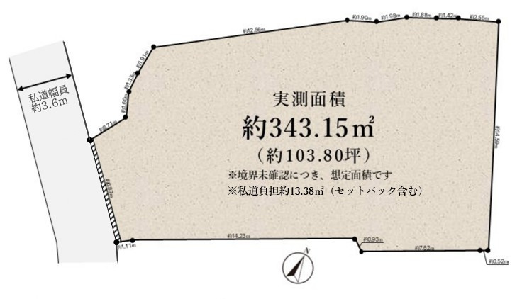 寺口町 売土地の土地図
