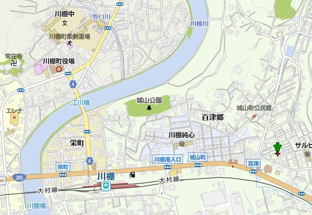 川棚町更地渡し30坪の地図