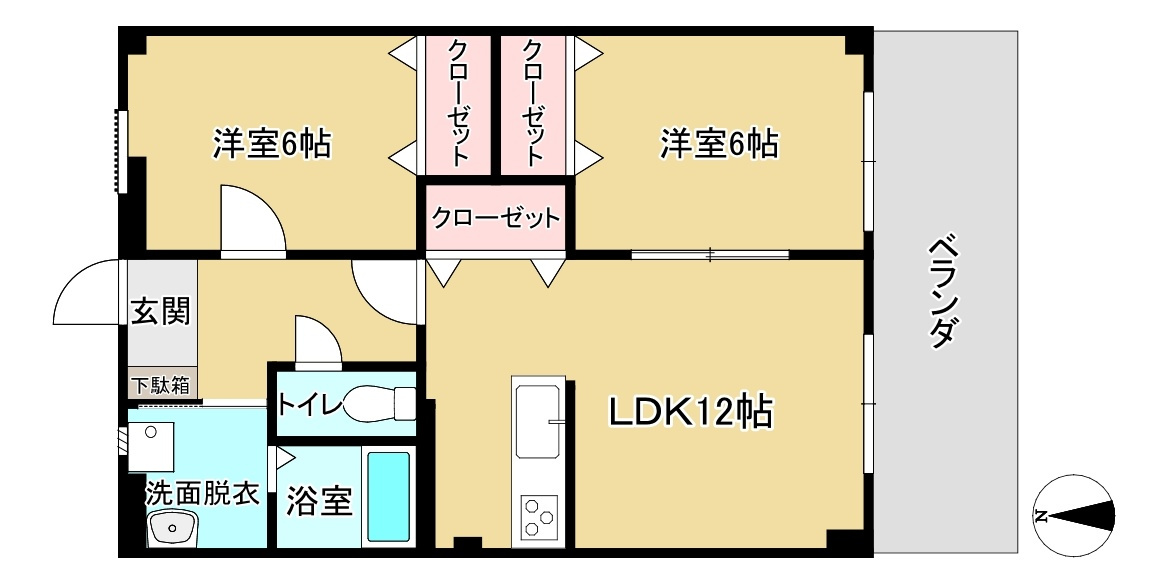 プレイン野里の間取り