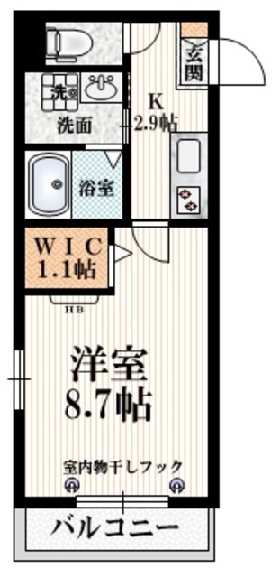 豊島区目白２丁目の賃貸マンションの間取り|★角部屋２面窓♪ウォークイン収納あり★