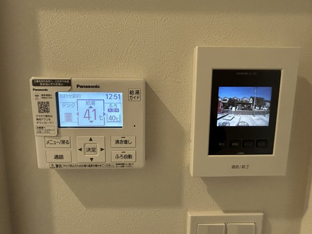 豊橋市牟呂町字大塚　4号棟の設備|TVモニター付きインターフォンあり！来訪者の顔をモニターで確認できるので、防犯性が高く安心して対応できます！											
