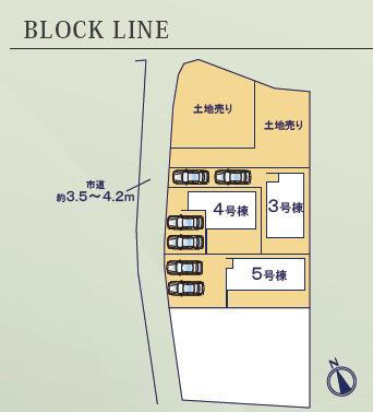 豊橋市二川町字東町の新築一戸建の区画図| こちらは4号棟の物件になります！