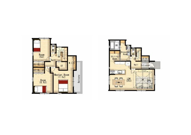 豊橋市北島町第１　2号棟の間取り|(2号棟)、価格2780万円、3LDK、土地面積144.67m2、建物面積103.28m2