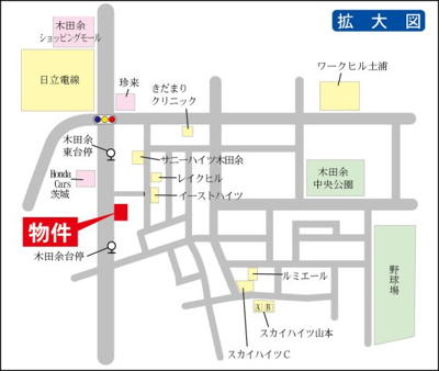 【地図】 | 木田余東台2丁目塚本テナント（募集）