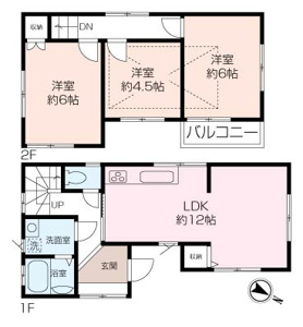 窓が多くあり、明るくい開放感のある間取です。
