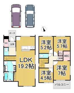 【間取り】 | 川西市東畦野2丁目7の33　新築一戸建て
