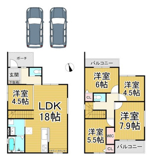 【間取り】 | 川西市東畦野2丁目7の33　新築一戸建て